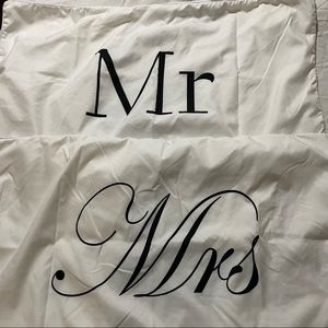 Pair of Mr & Mrs pillowcases